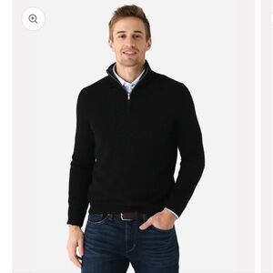NAADAM Wool and Cashmere Black Quarter-zip Sweater Men’s XL